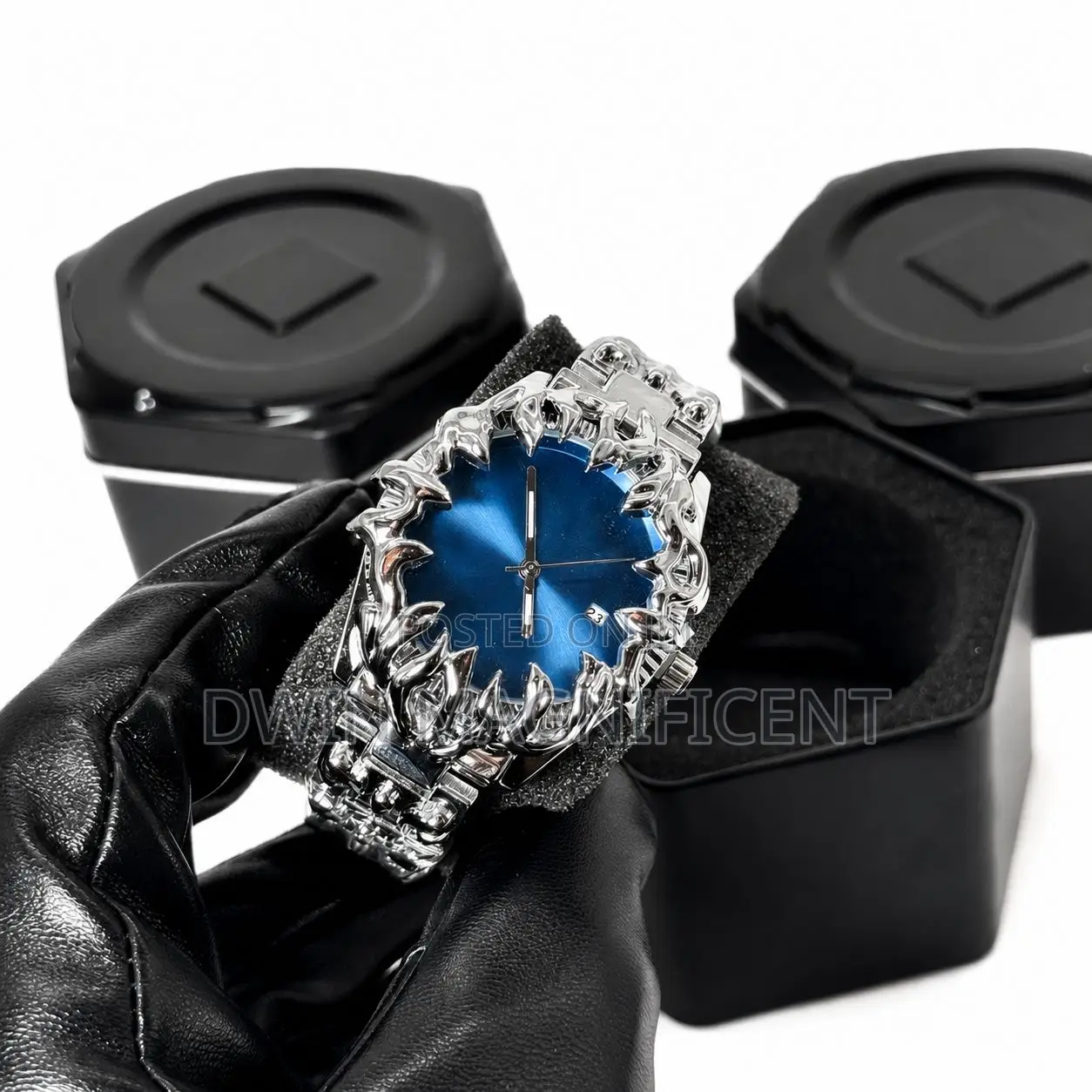 Gothic-Style Gunmetal Watch