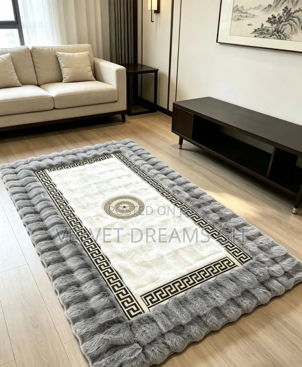 180x 230 Thick Luxury Center Rug Elegant Interior Home Carpet