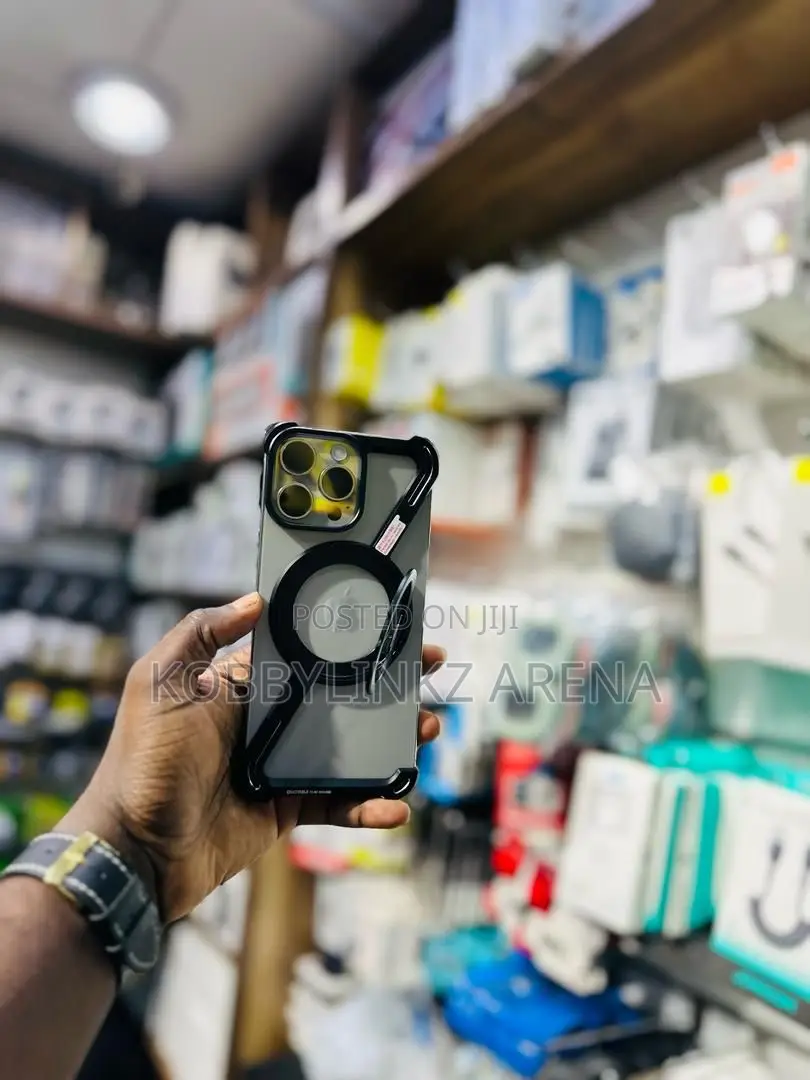 Metal Frameless Phone Case Magnetic Charging 360 Holder for iPhones.
