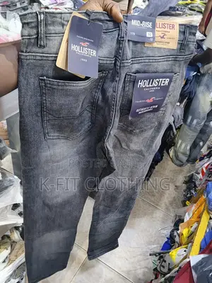 Men's Hollister Classic Stretch Jeans (Grey/Mid-Rise)