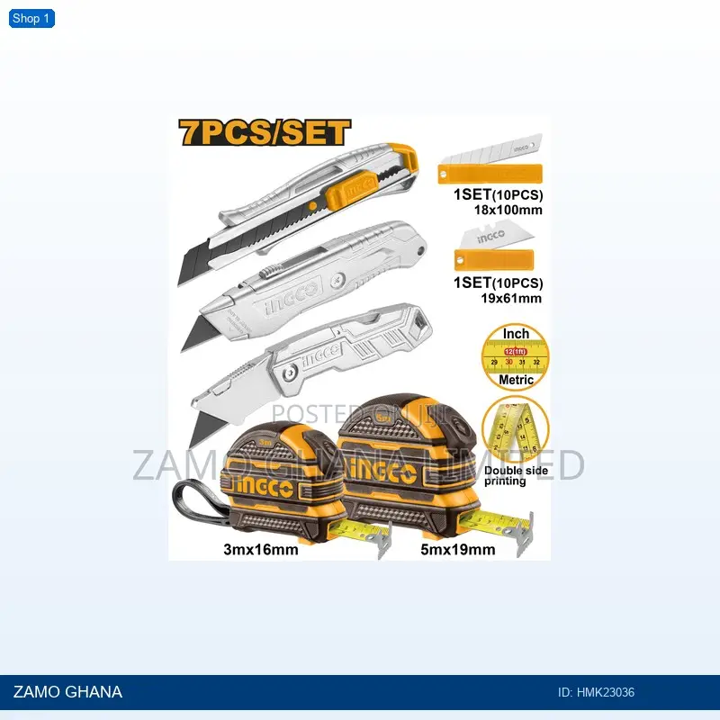 Measuring Tape and Utility Knife Set - Hmk23036