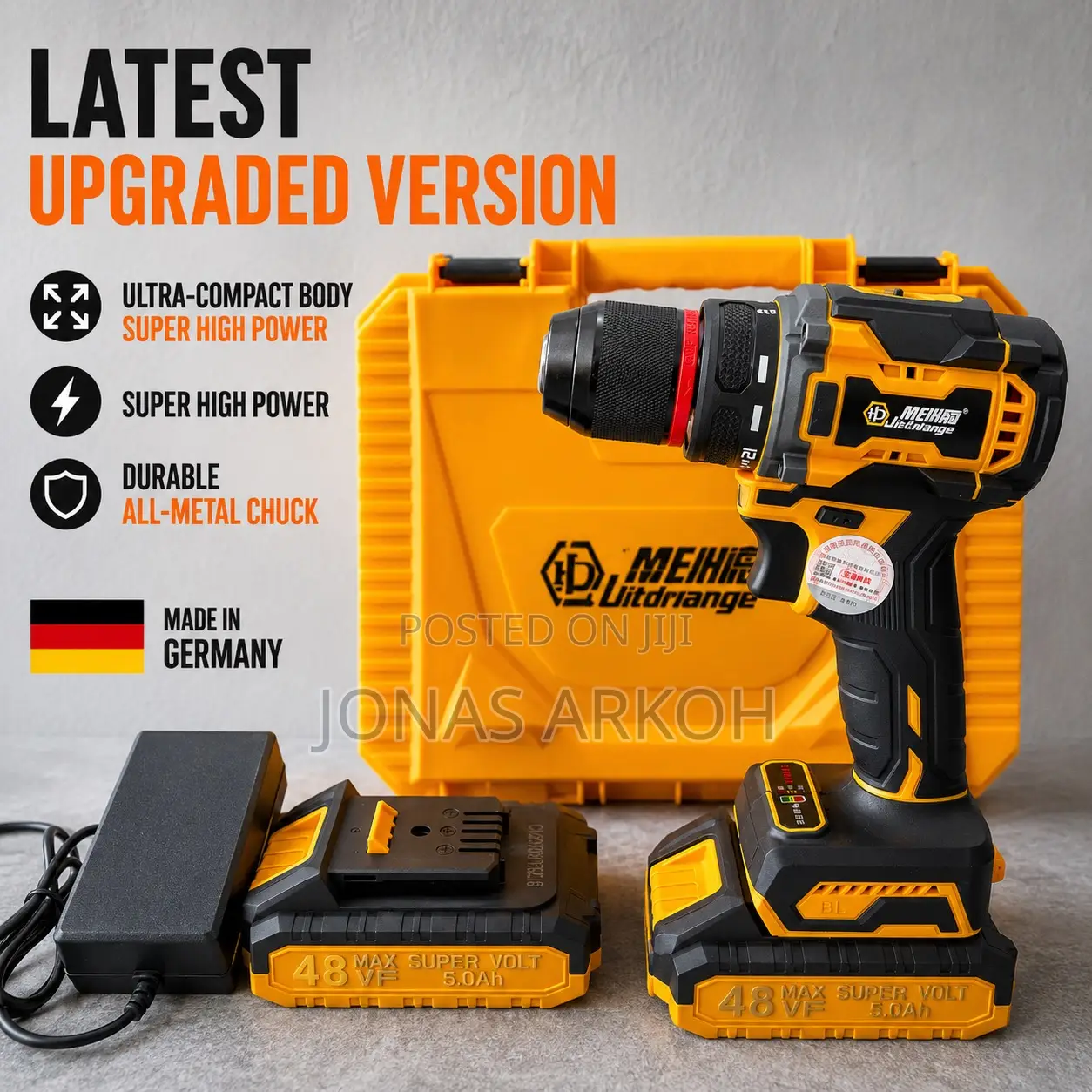 48v German-Made High Power Cordless Drill Machine –