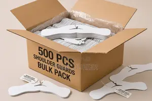 Shoulder Guard for Clothes Hangers – 500pcs Bale (White)