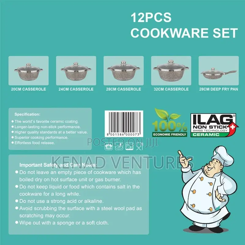 12-Piece Die-Cast Aluminium Cookware Set