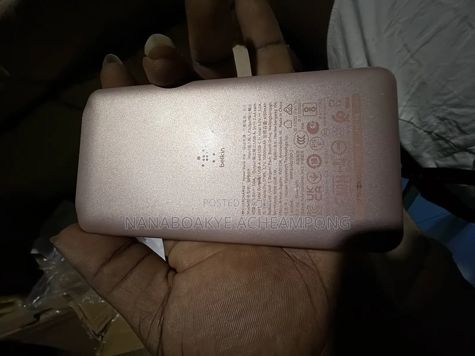 Uk Original Belkin Power Bank Support Type C in Out