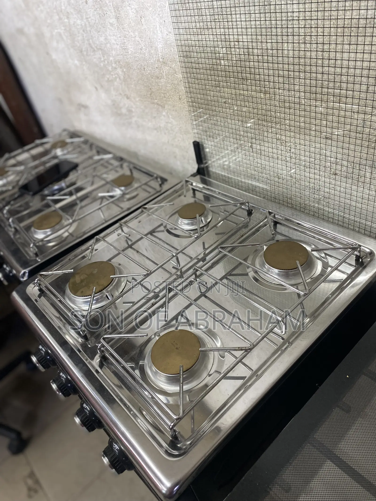 4burner Auto Standing Stove Stainless
