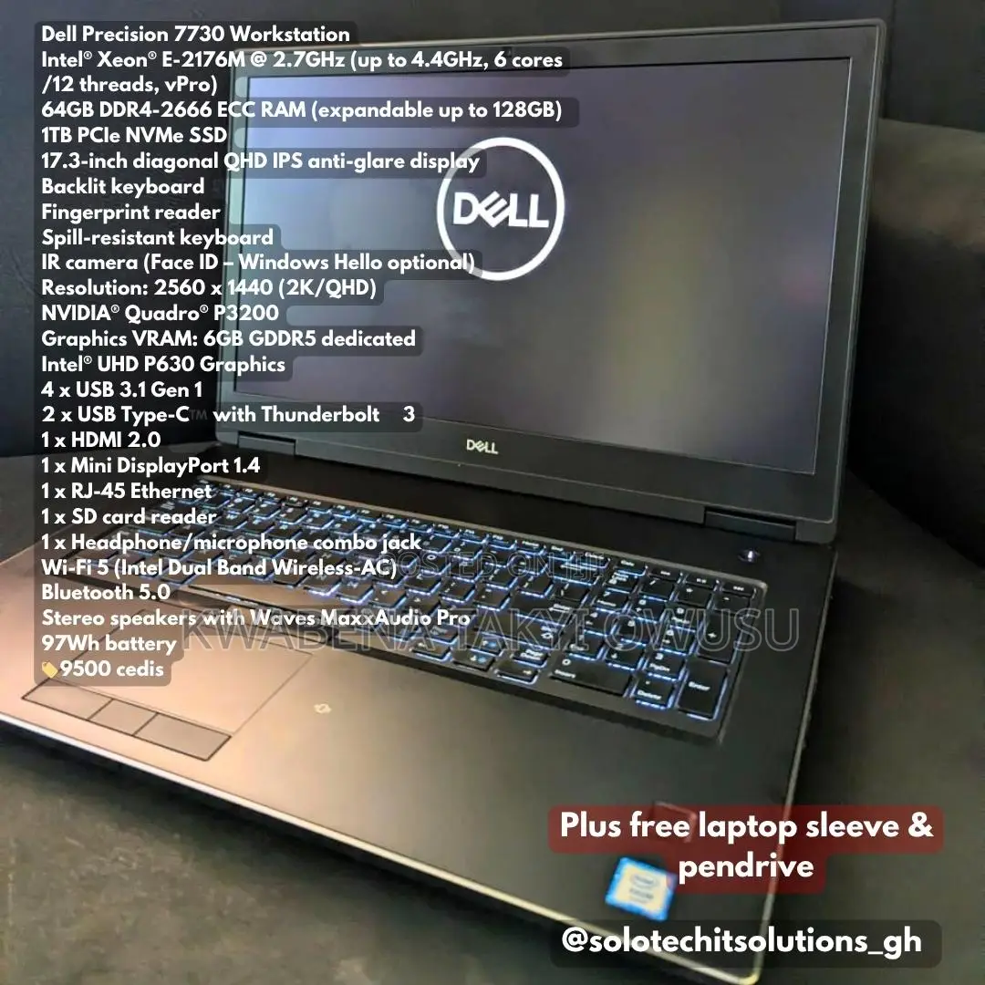 Laptop Dell Precision 7730 64GB Intel SSD 1T
