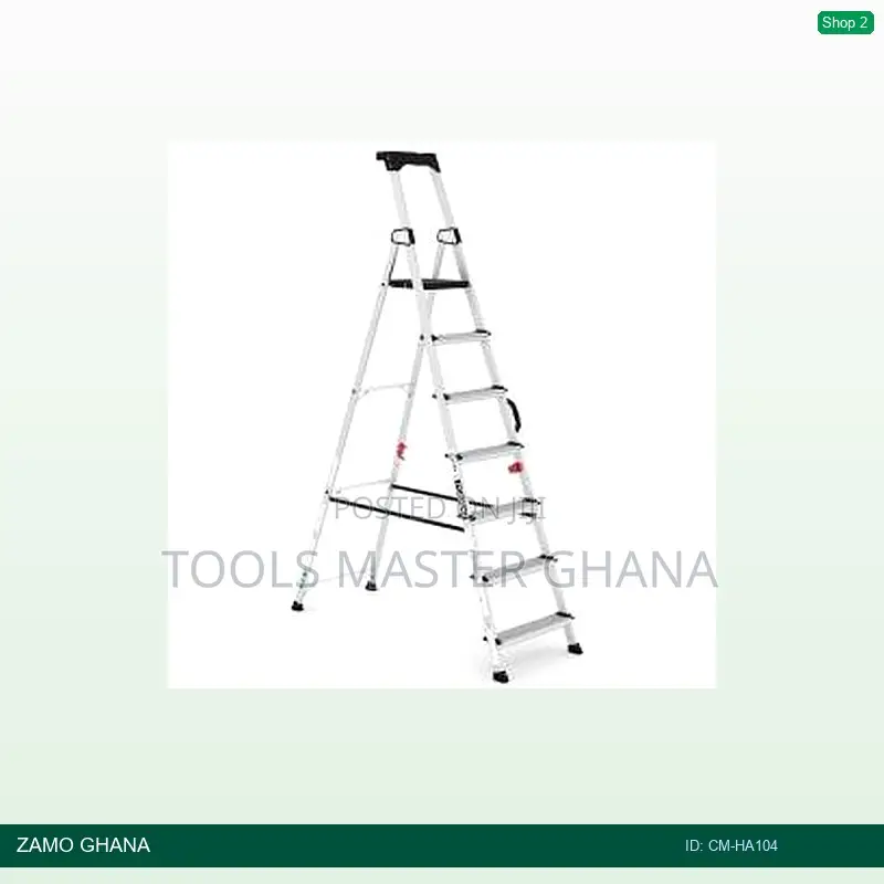Cm Hazar 4+1 Step Ladder With Top Hat Alu - Cm-Ha104