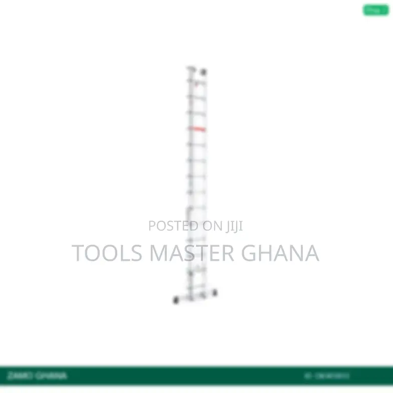 Cm 2x21 Rope Pulley Double Ladder With Wheel Alu - Cm-M10012