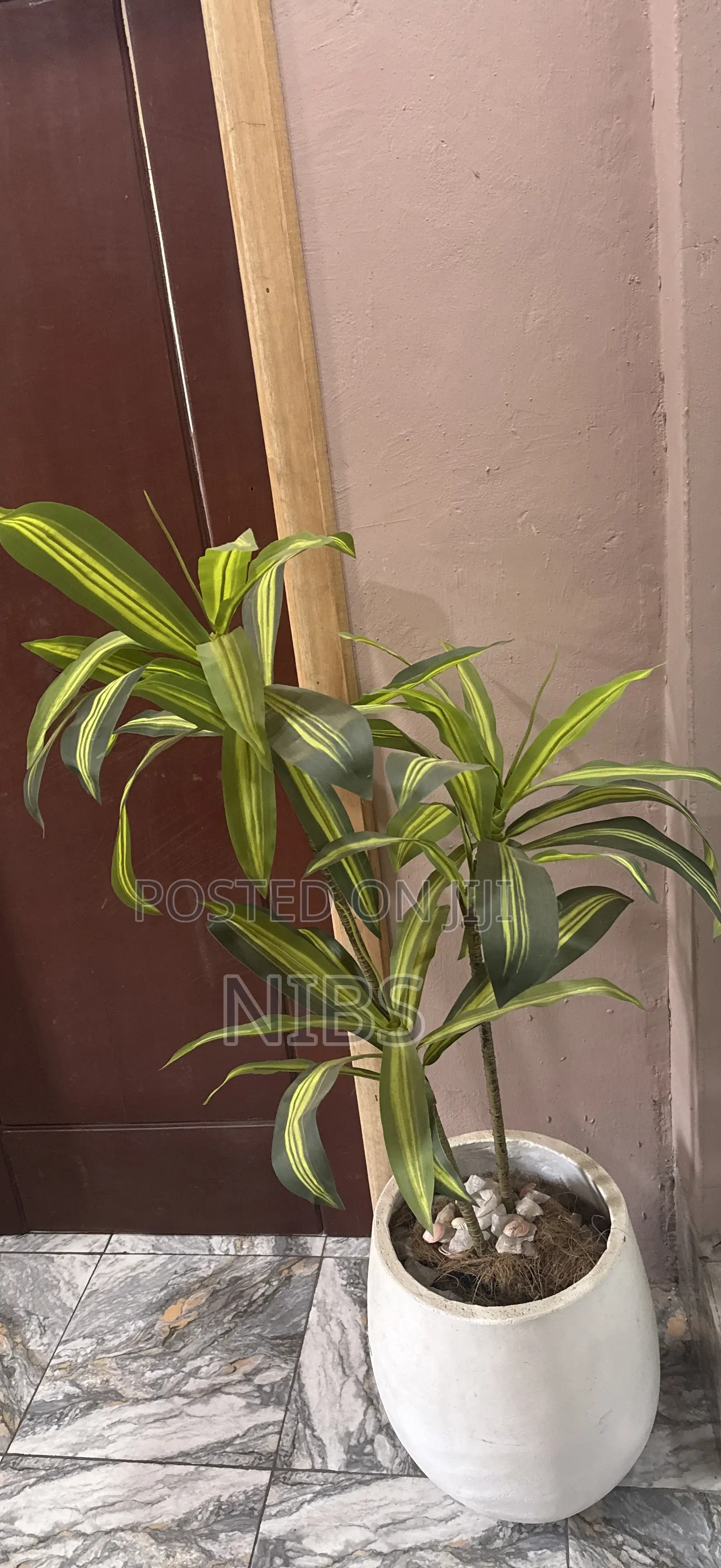 Artificial Plant + Flower Pot