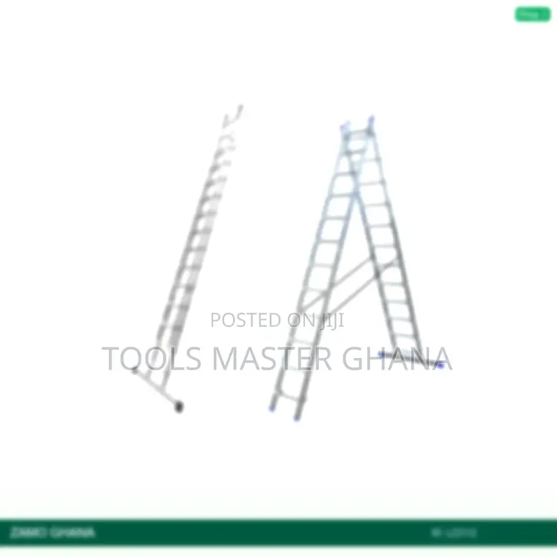 2x12 Steps Double Slide Ladder Aluminium - Lz2112