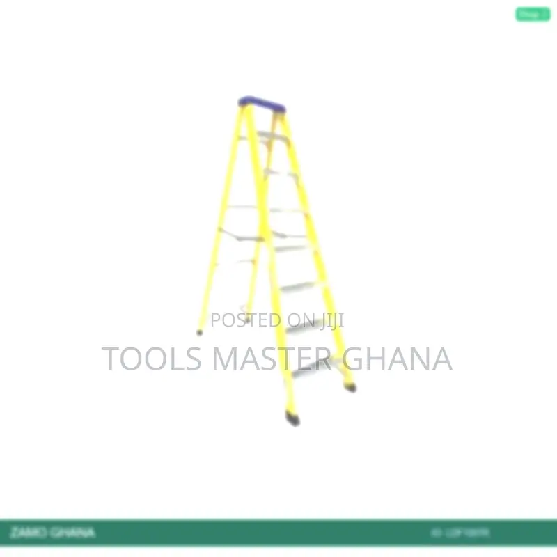 6+1 Steps Ladder Fiberglass Yellow (6 Steps + 1 Platform) - Ldf1007r