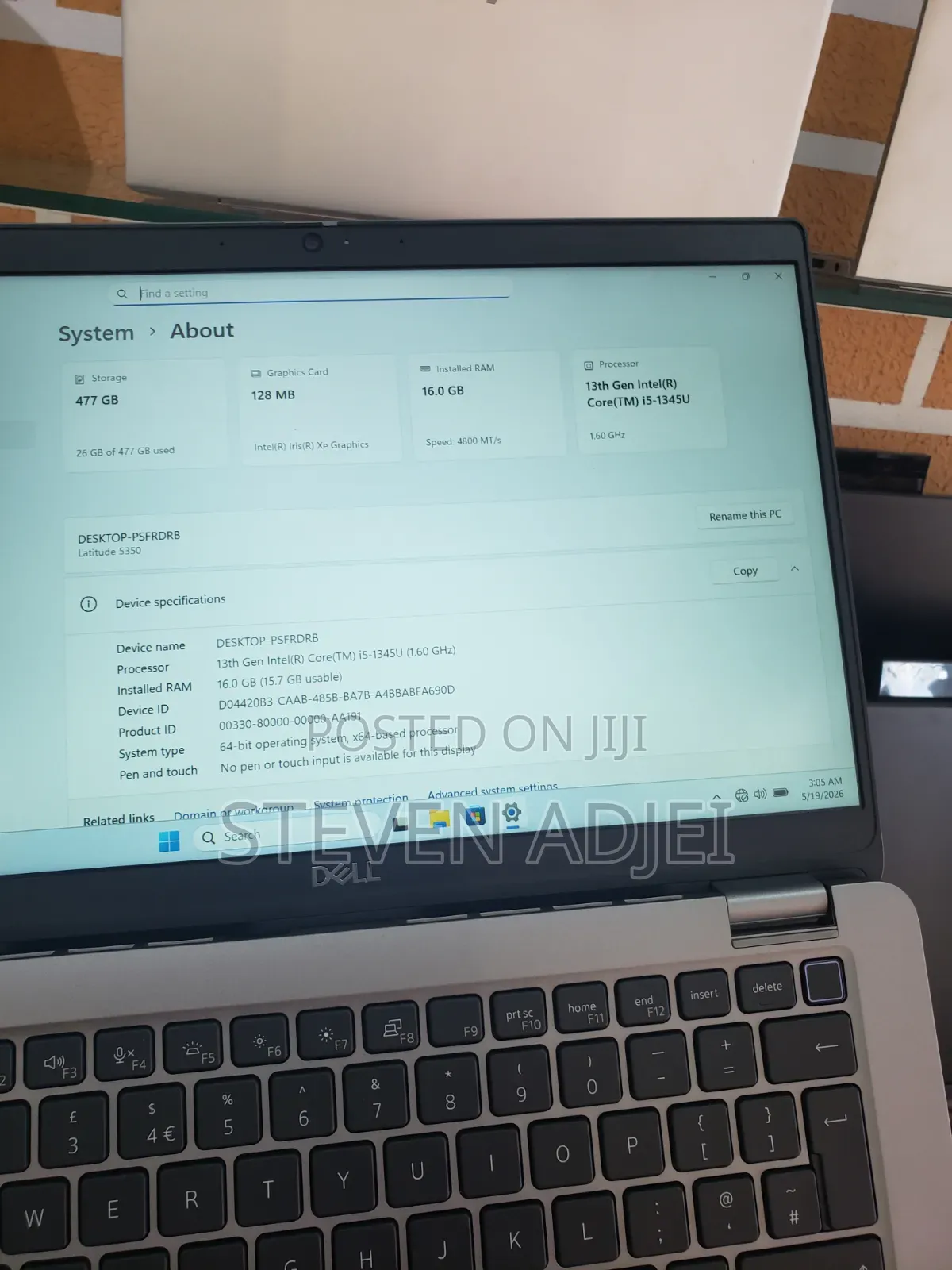 Laptop Dell Latitude 5340 16GB Intel Core i5 SSD 512GB
