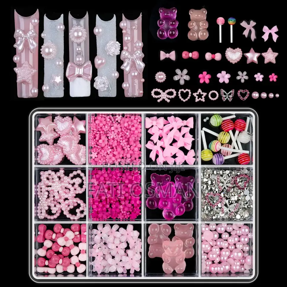 12 Grid Nail Charms