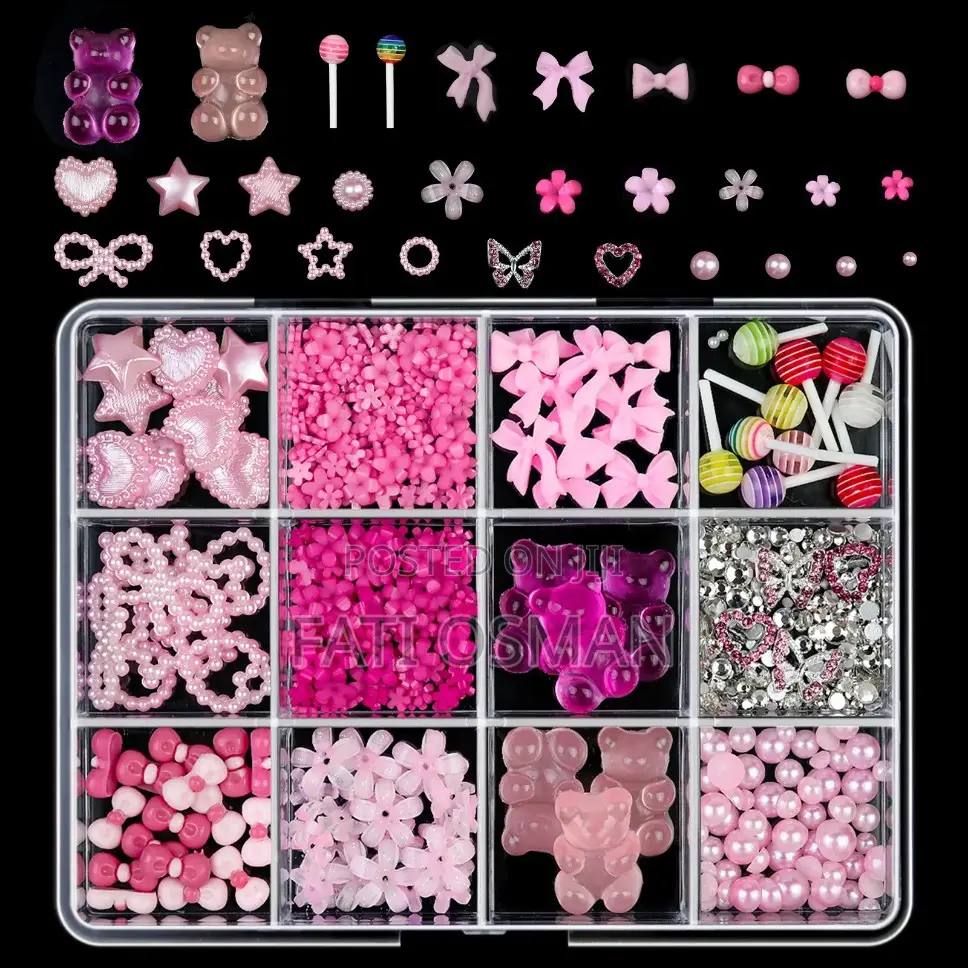 12 Grid Nail Charms