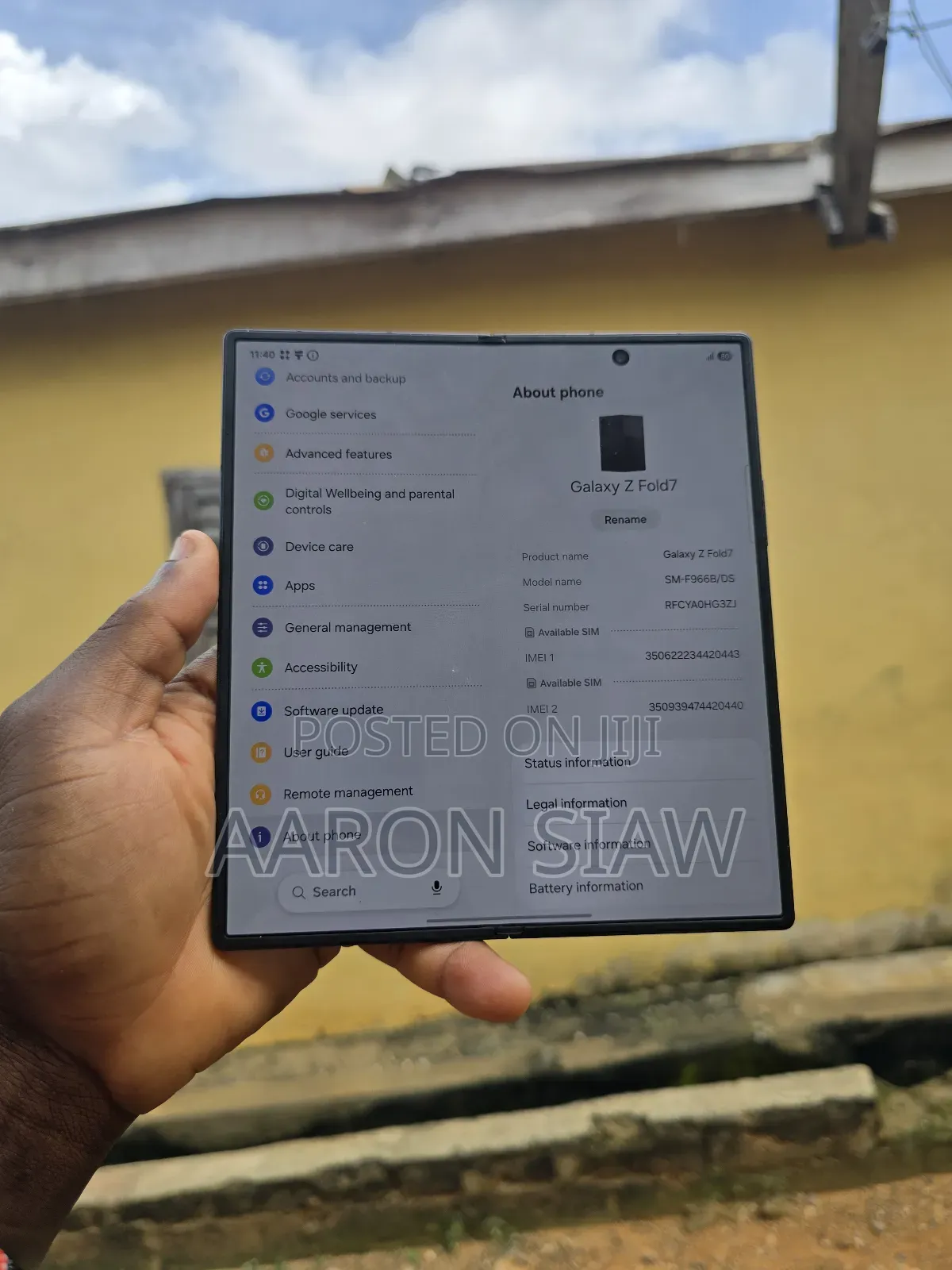 Samsung Galaxy Z Fold7 1 TB Black