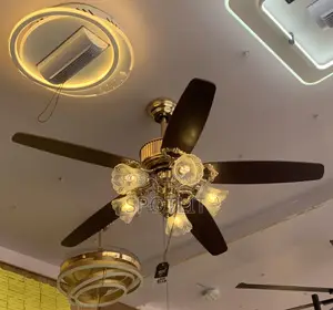 Ceiling Fan With Dark Wood Blades