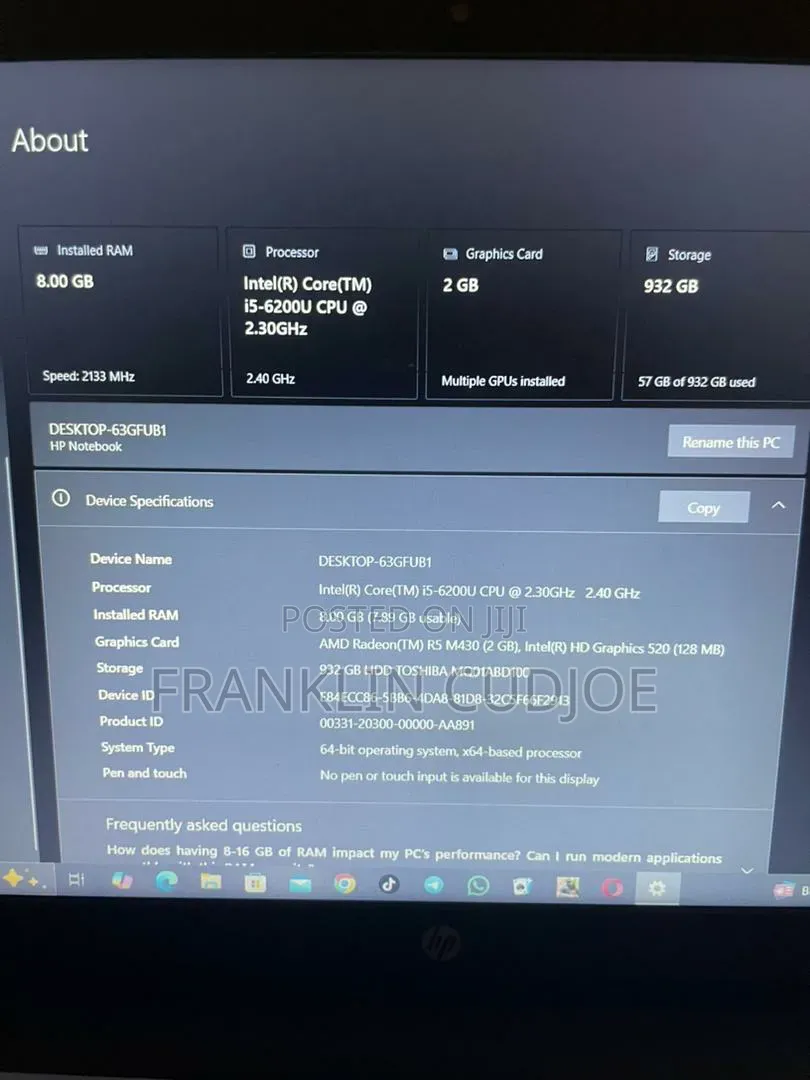 Laptop HP Pavilion 15 8GB Intel Core i5 HDD 1T