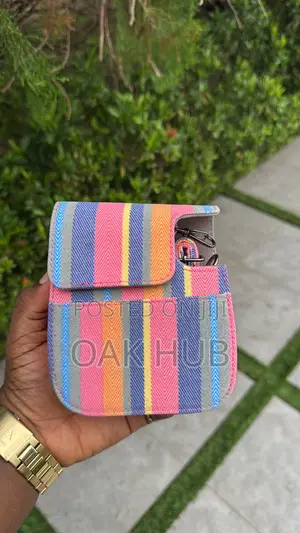 Instax Mini 12 Detachable Leather Case - Woolen Fabric Design