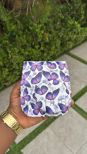 Instax Mini 12 Detachable Leather Case - Purple Butterfly Pattern