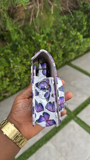 Instax Mini 12 Detachable Leather Case - Purple Butterfly Pattern