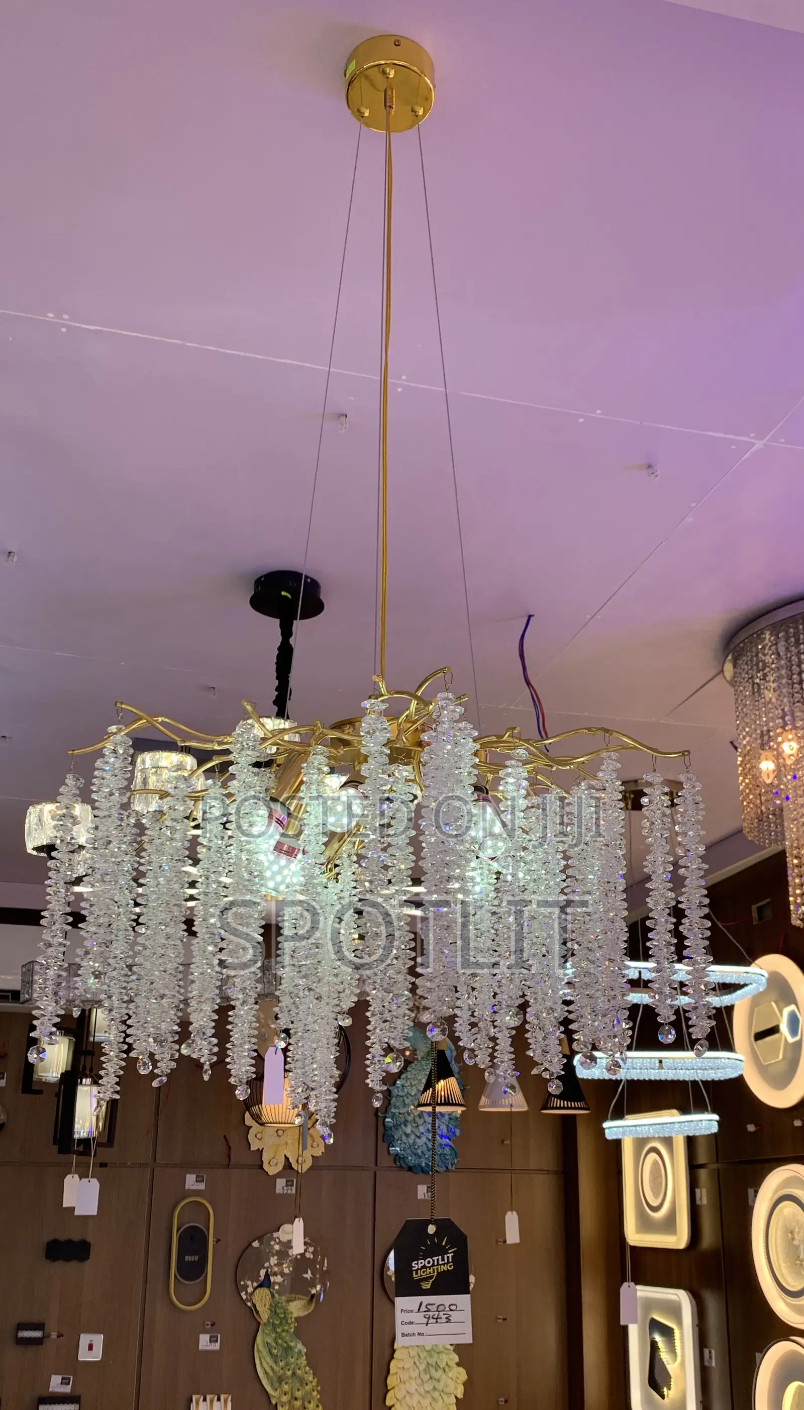Luxury Gold Branch Chandelier