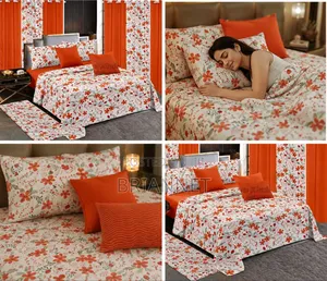 13-in-1 Floral Bedding Lightweight Flat Sheets Curtains Pillow Carpet