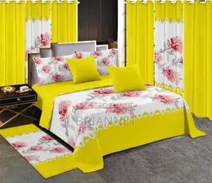13-in-1 Floral Bedding Lightweight Flat Sheets Curtains Pillow Carpet
