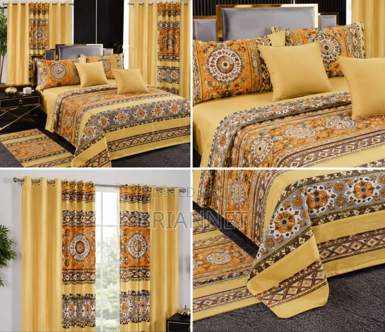 13-in-1 Floral Bedding Lightweight Flat Sheets Curtains Pillow Carpet