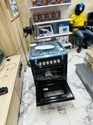 Zealous Sleek Black 4burner 60/60 Oven Grill