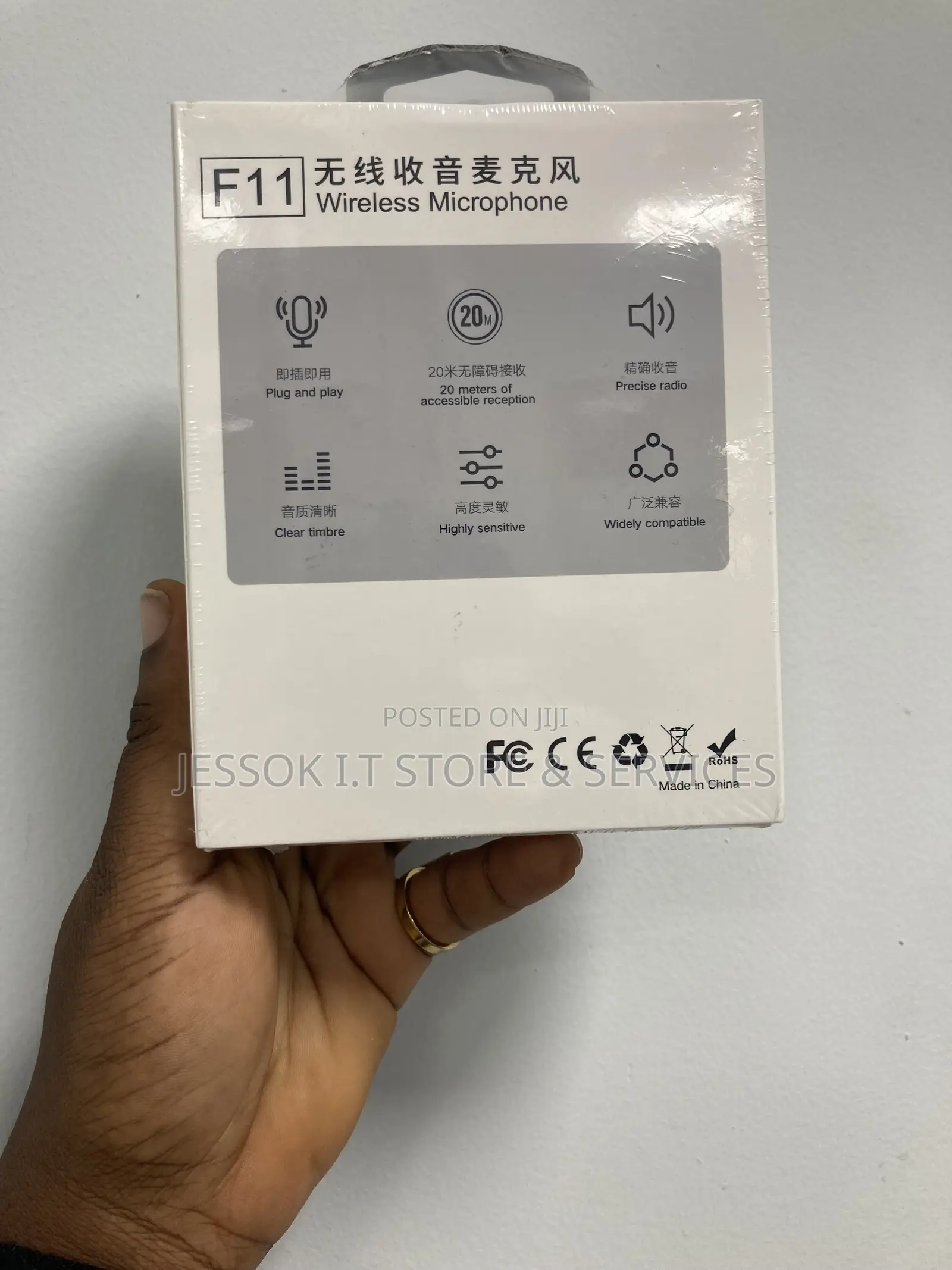 F11 3 in 1 Wireless Microphone for Android , iPhone, Pc and Cameras