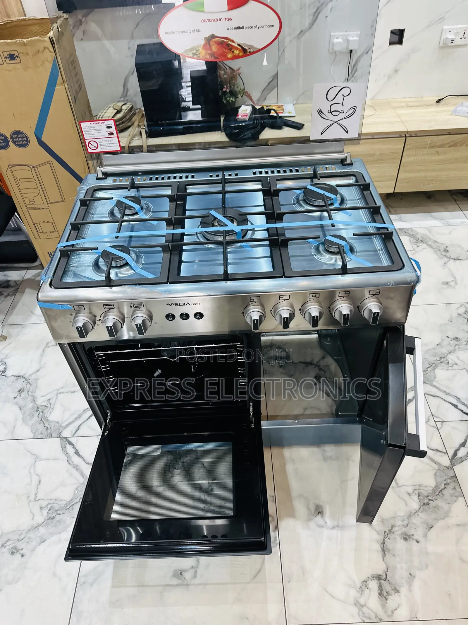 Place Your Order for Midea Tech Sliver Gas Cooker Oven 5b 60/90
