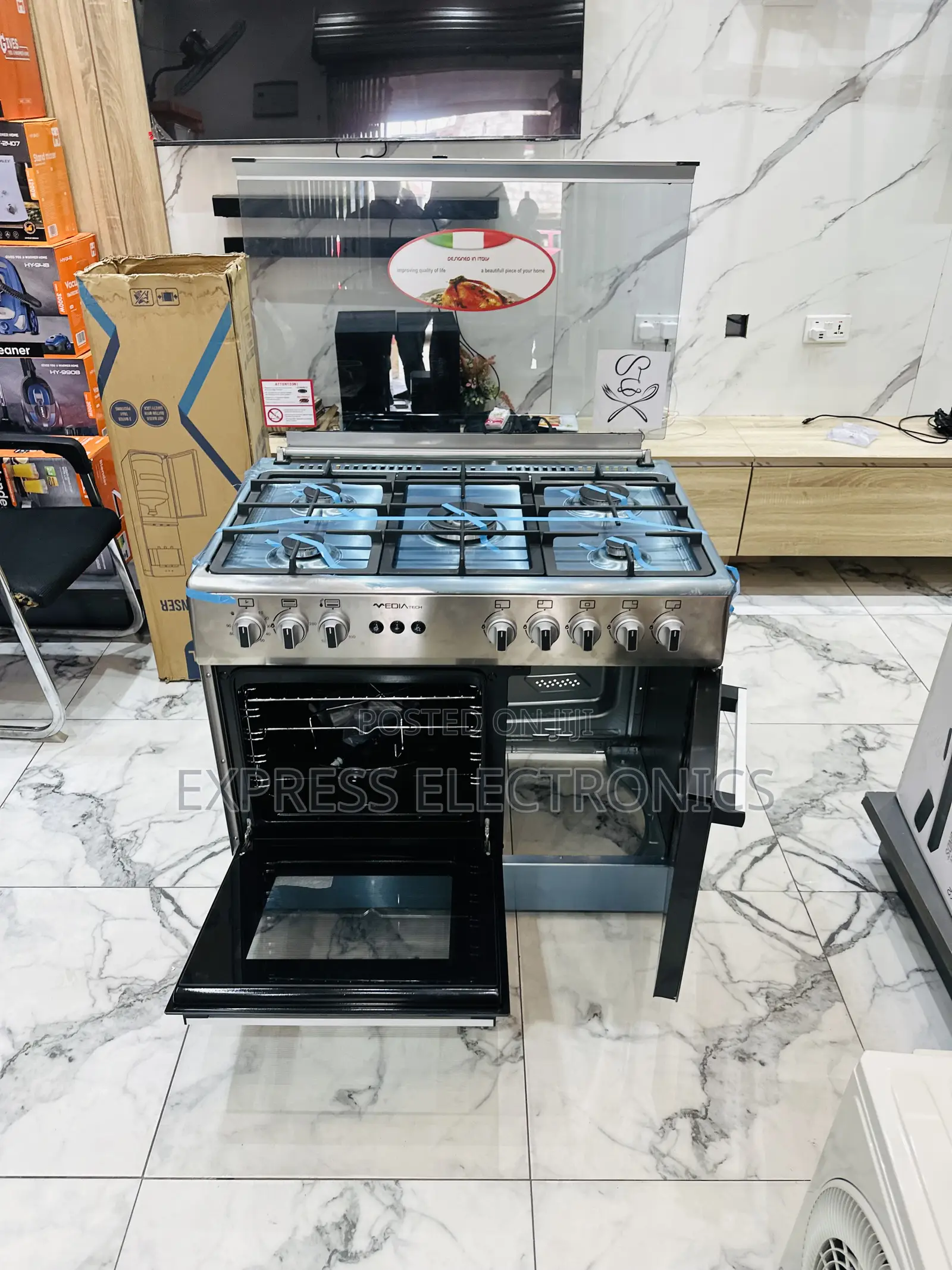 Range Hood Gas Cooker Oven Sliver Midea Tech 5b 60/90