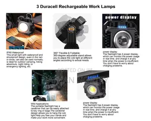 Duracell 3 Rechargeable Work Lamps