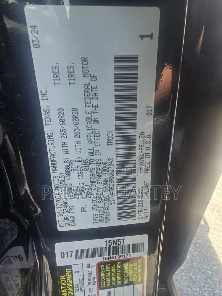 Toyota Tundra Limited CrewMax 6.5' Bed 2024 Black