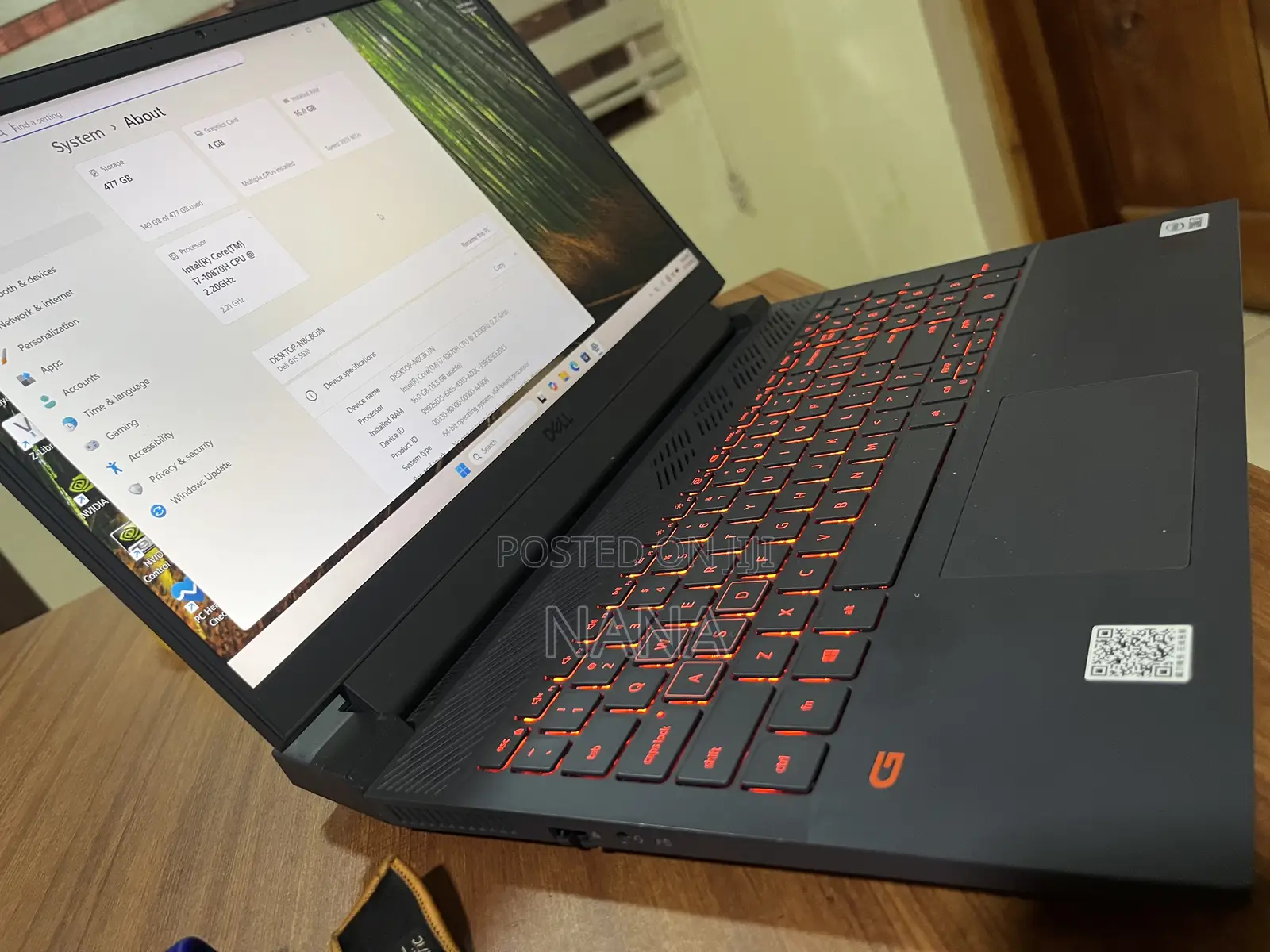 Laptop Dell G15 5511 16GB Intel Core i7 SSD 512GB