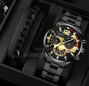 Luxury Geneva Men’S Wrist Watch Bracelet Set
