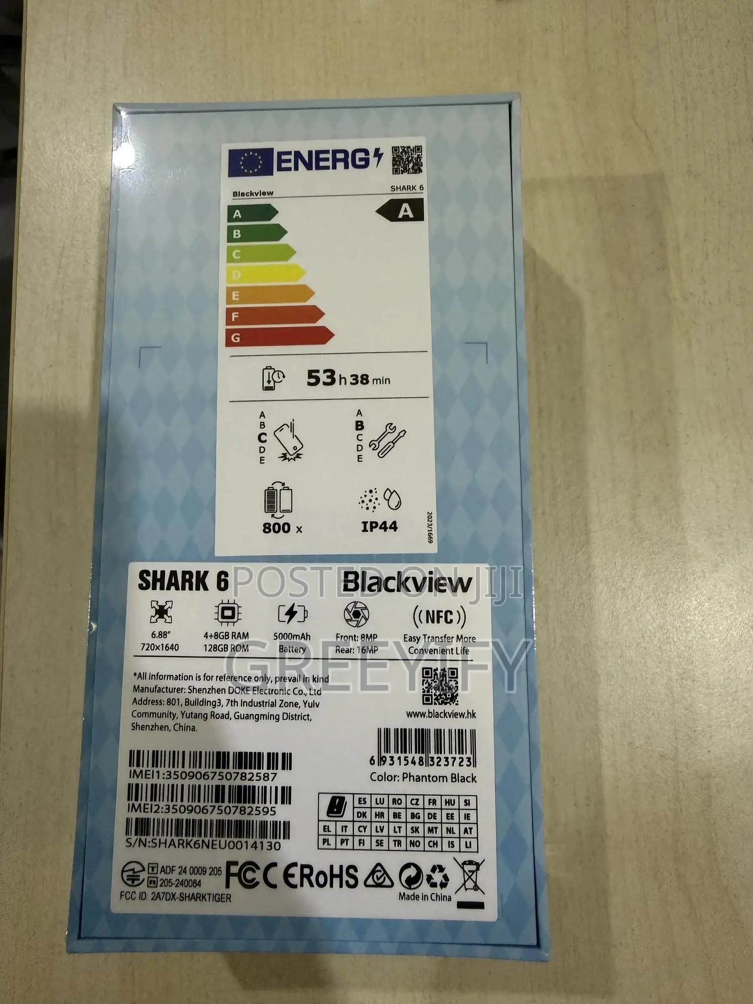 New Blackview Shark 6 128 GB Black