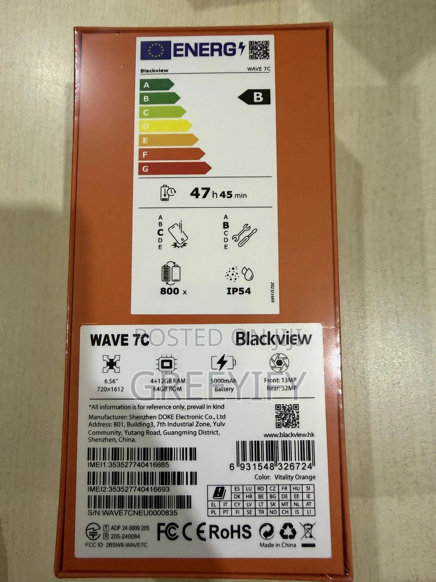 New Blackview Wave 7C 64 GB Black