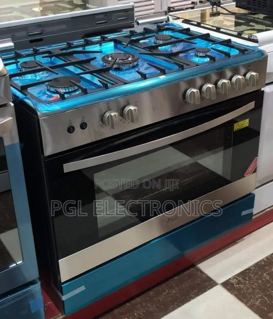 Lg 90x60 Cm, 5 Burners, Closed Door Gas Cooker Rotisserie Grill