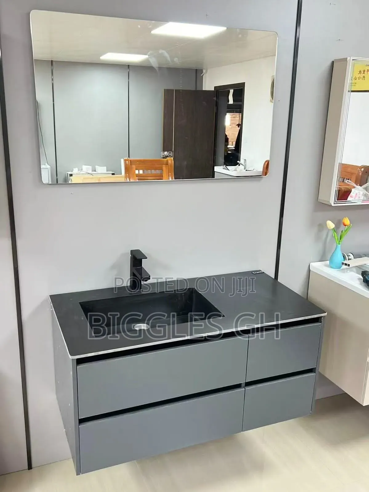 Marble Top Cabinet Basin With Led Mirror- 100cm