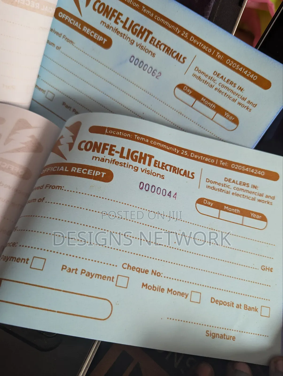 Company Receipt Book Printing