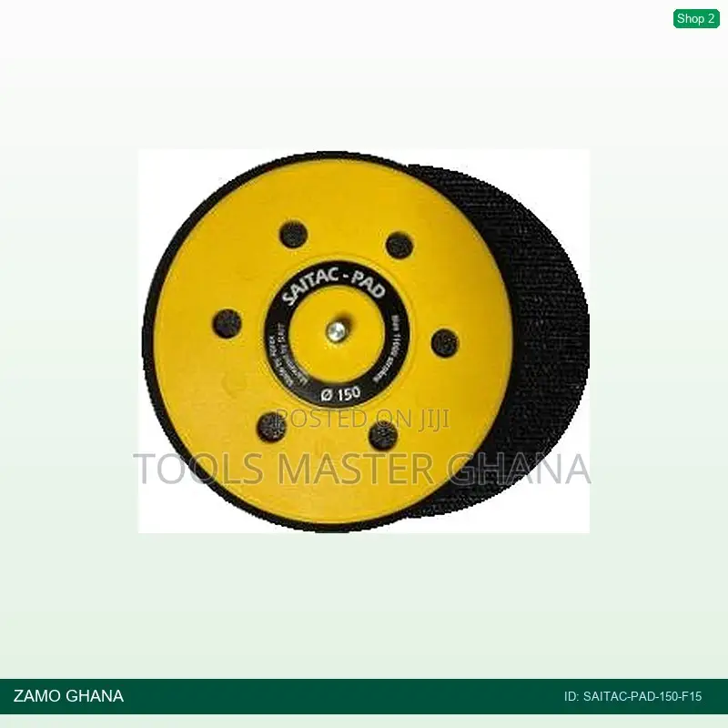 Sanding Pad 150mm F15 M8 B15 Yellow - Saitac-Pad-150-F15