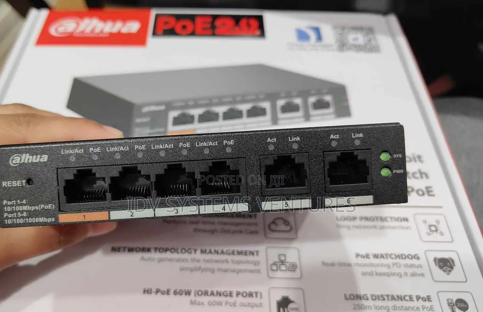 Cs4006-4et-60
6-Port Cloud Managed Desktop Switch With 4-Port Poe
