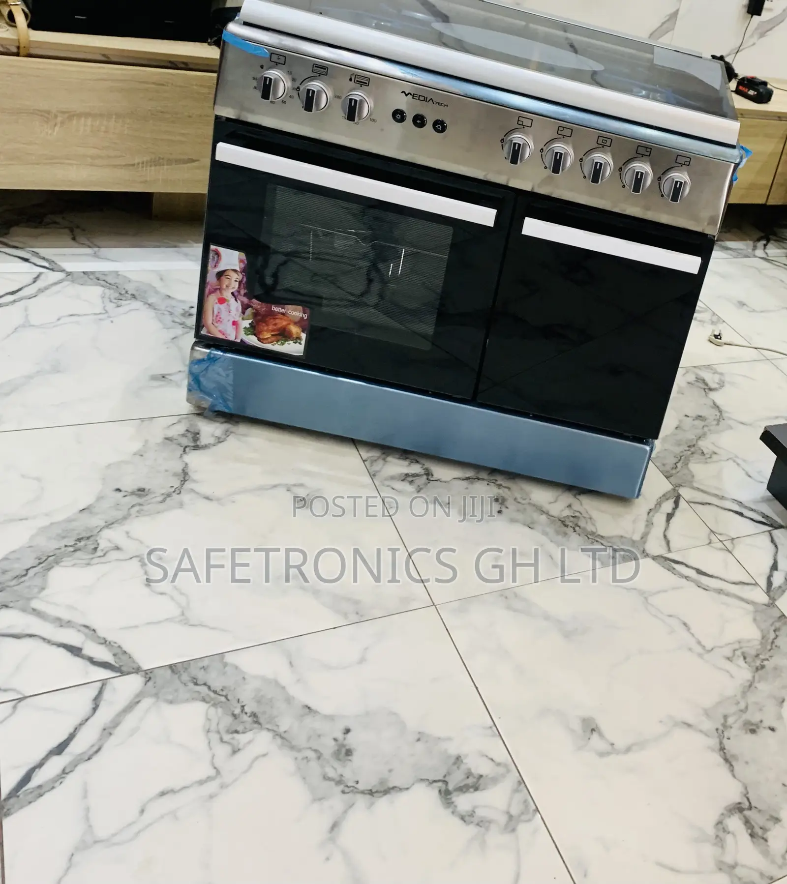 Choose Neat Mediatech 60x90 Freestanding 5 Gas Burner Cooker (Gray)