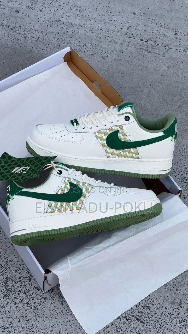 Nike Air Force 1 Low '07 Premium “ Bamboo Weave Sail / Gorge Green”