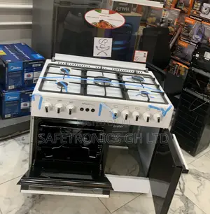 Top Class Mediatech 60x90 White Gas Cooker
