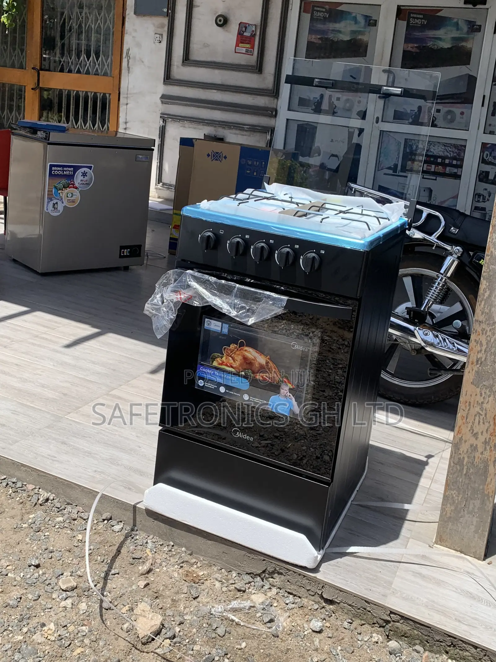 Secure Original Midea 4 Burner Gas Cooker Lack Mirror