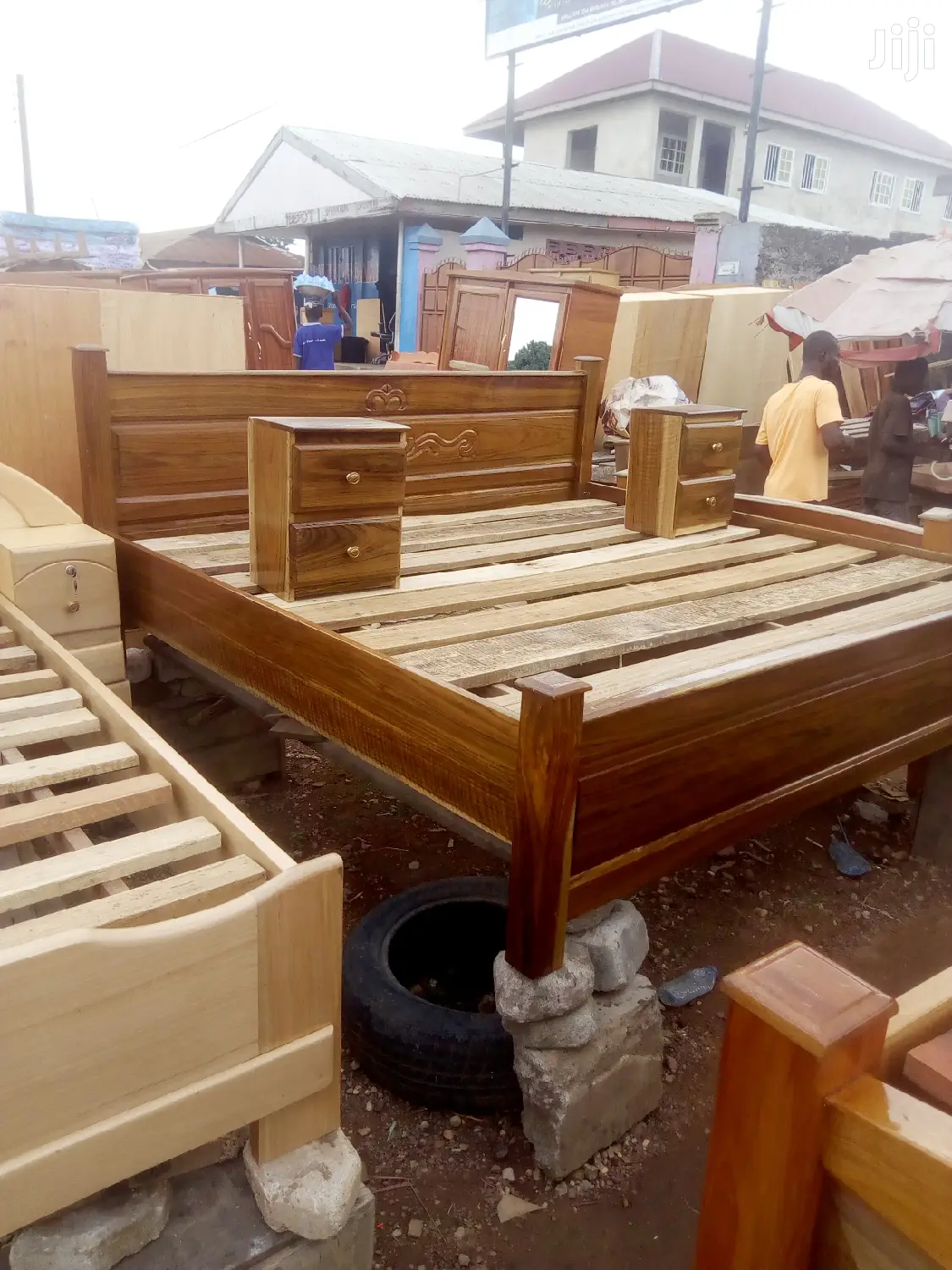 All Wood King Size Bed