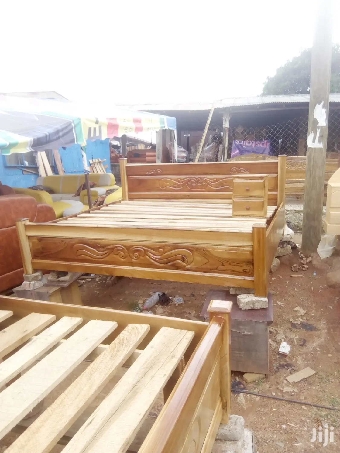 All Wood Kind Size Bed